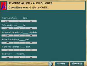 verbe aller + chez, en ou à