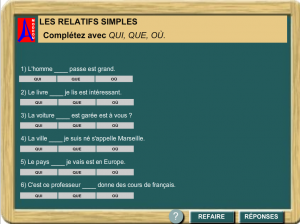 qui, que, où