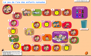 Jeu de l'oie des "enfants nomades"