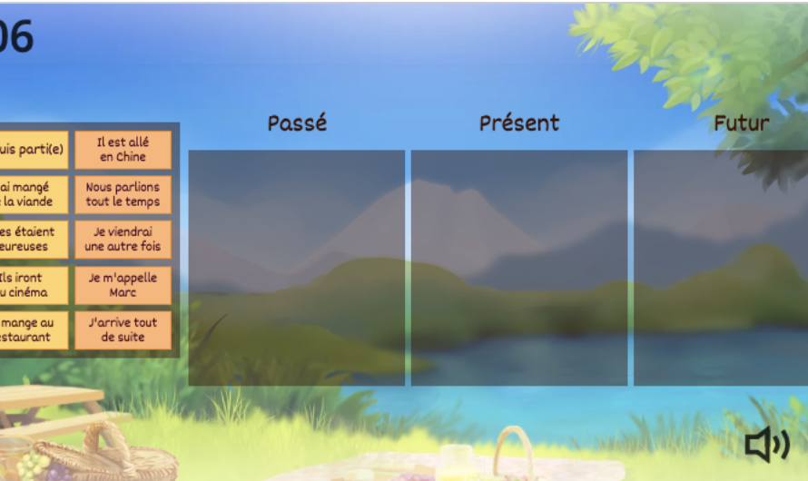Présent, passé ou futur ? Déplacez au bon endroit les verbes !