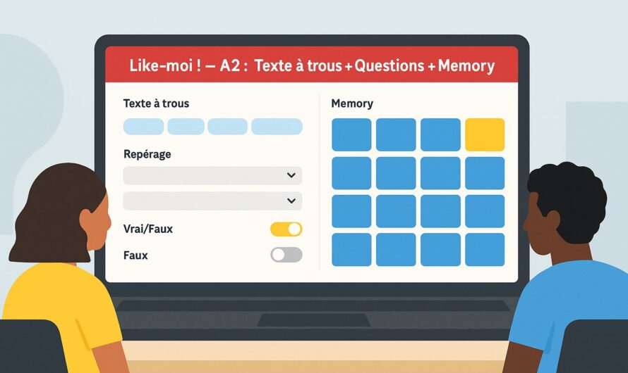 Compréhension écrite « Like-moi », niveau A2