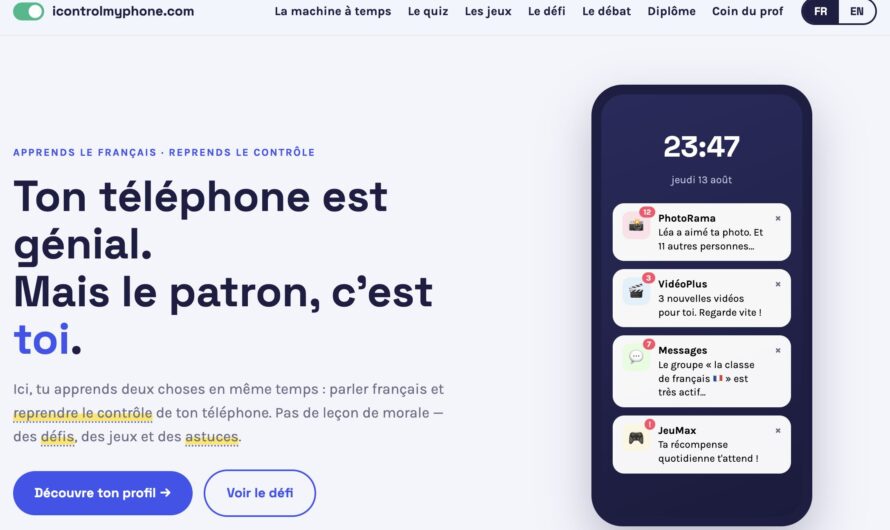 Je contrôle mon téléphone – Séquence B1-B2 sur le bon usage du smartphone