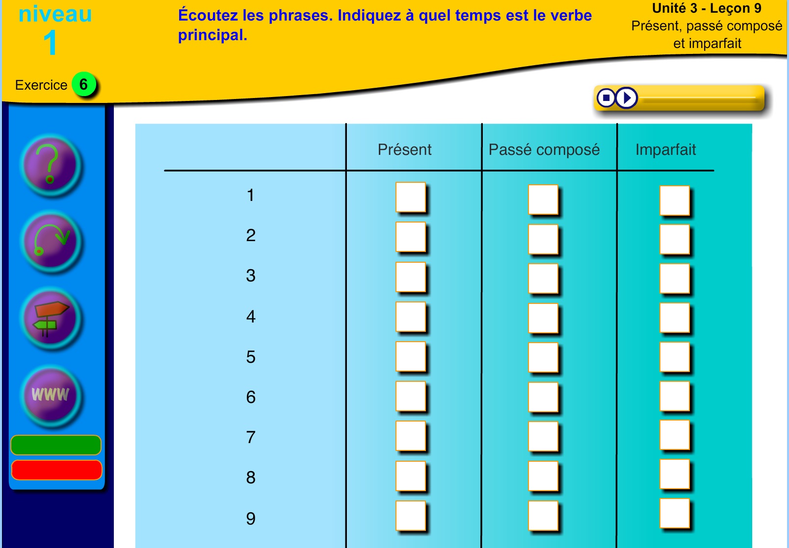 Présent, passé composé ou imparfait. A quel temps est le verbe ? Écoutez et trouvez !